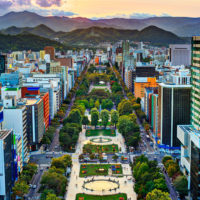 Sapporo, Japan city skyline