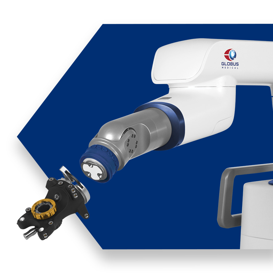 ExcelsiusGPS arm with cranial end effector