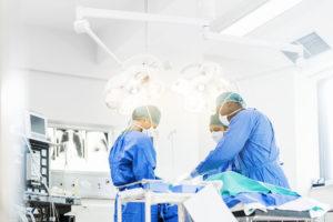 Healthcare professionals in surgery