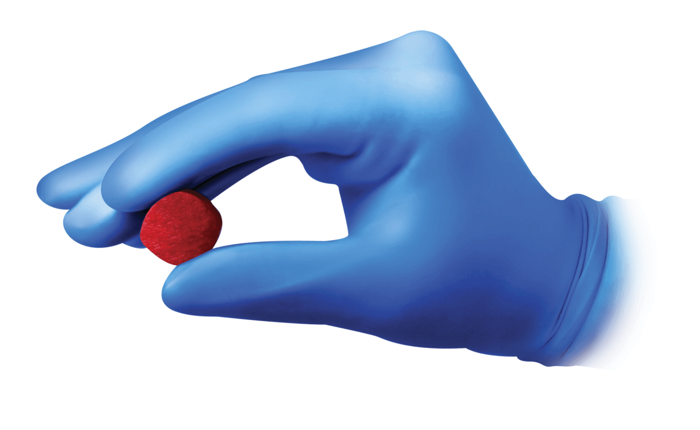 A Hand Holds KINEX® Bioactive Gel