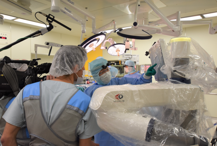 Japanese surgeons performing surgery