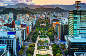 Sapporo, Japan city skyline