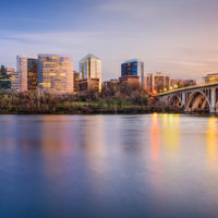 Washington DC skyline and bridge