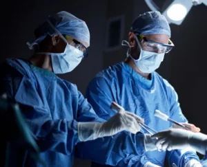 Surgeons performing surgery