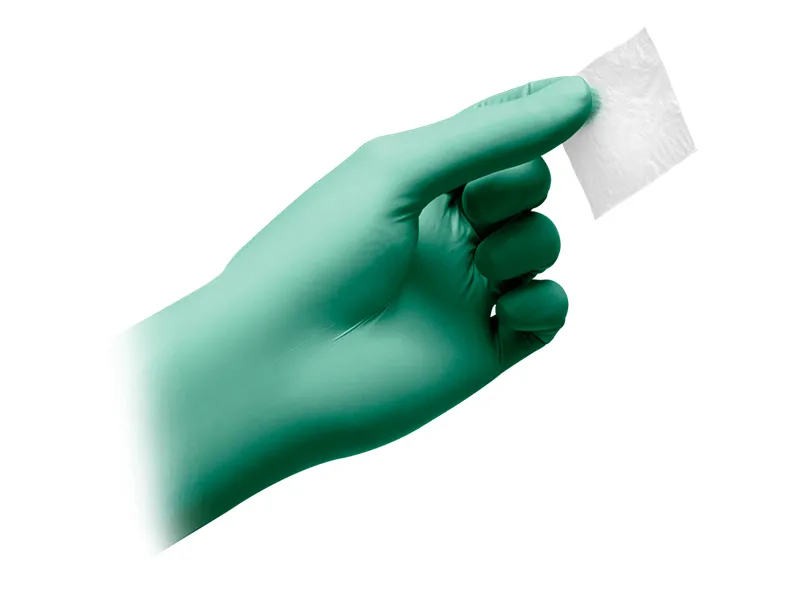 Gloved hand holding ViaShield