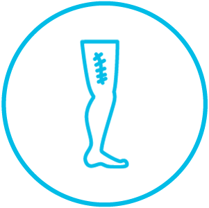 Leg with scar icon