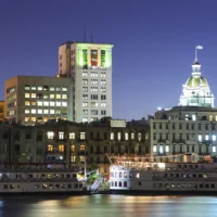 Savannah Georgia city skyline